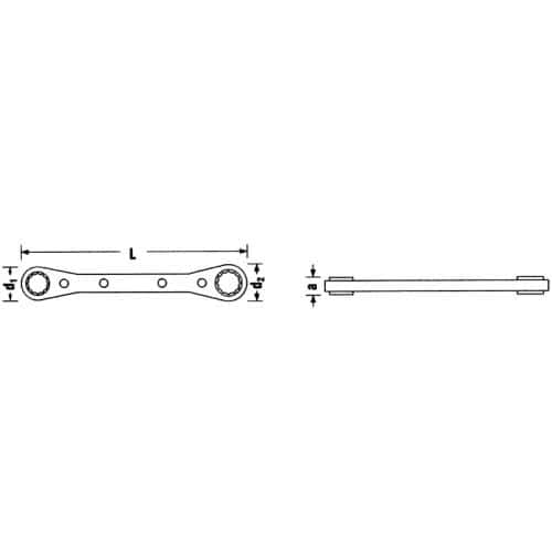 7 х 8 мм Накидной гаечный ключ с трещоткой Stahlwille (Германия)